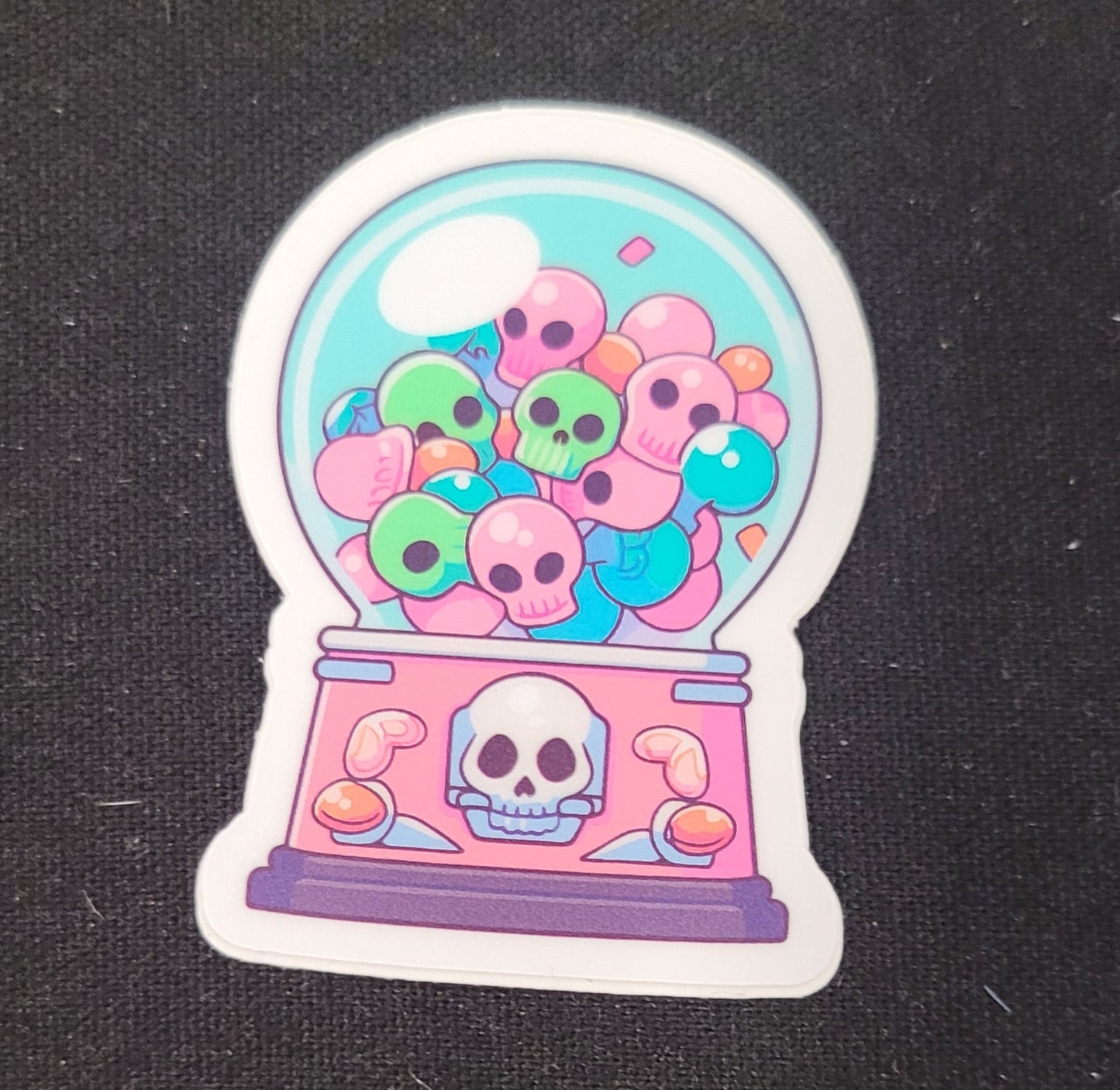 Bubblegum Skulls matte Vinyl Sticker
