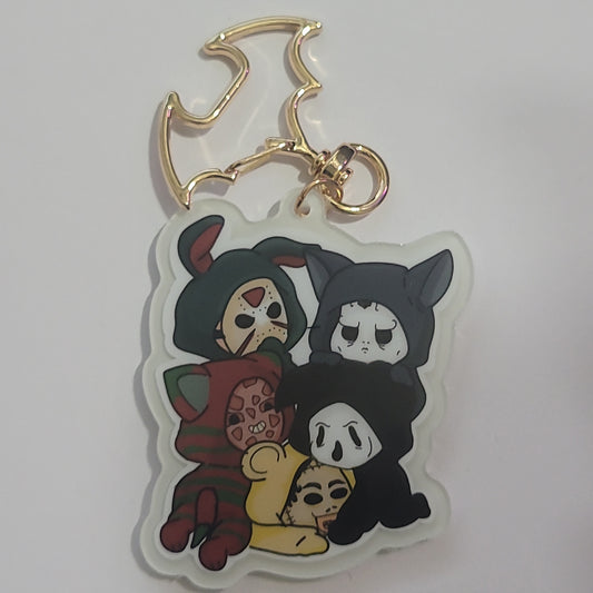 Glow in the Dark Keychain: Slasher Slumber Party