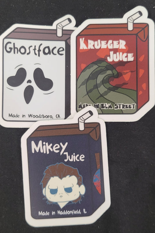 Horror juice box vinyl stickers