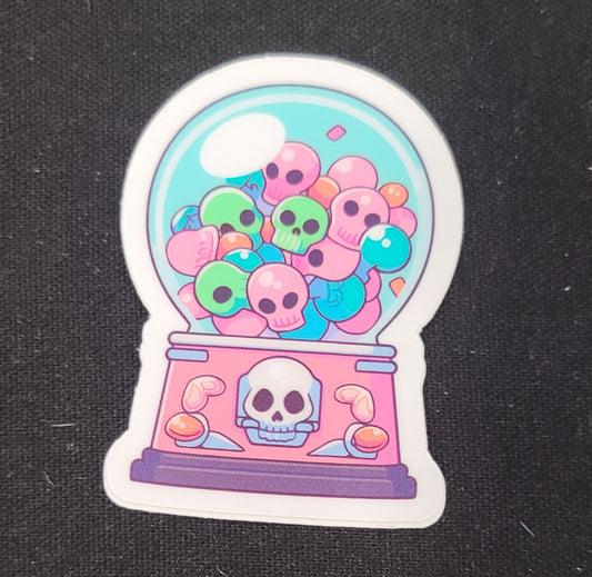 Bubblegum Skulls matte Vinyl Sticker