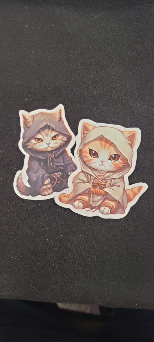 Assassin Cats Matte Vinyl Stickers 3in