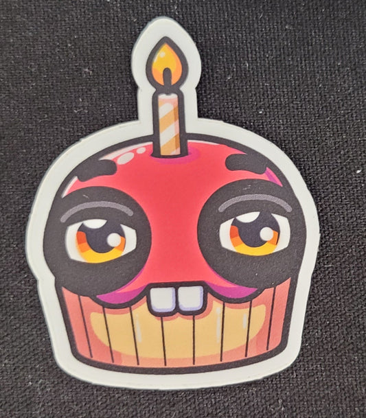 Mr. cupcake matte vinyl sticker