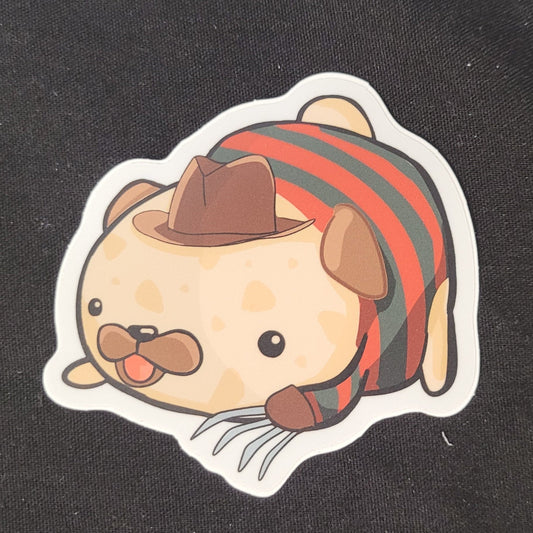 Pug Freddy Matte Stickers