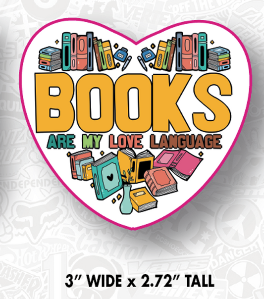 Books are my love language sticker