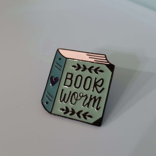Book Worm Zinc Alloy Enamel Pin