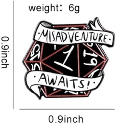 Misadventure Awaits- Nat 1 - Enamel Pin