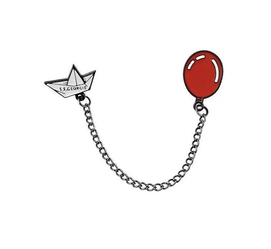 Pennywise Balloon & Boat Enamel Pin Brooch