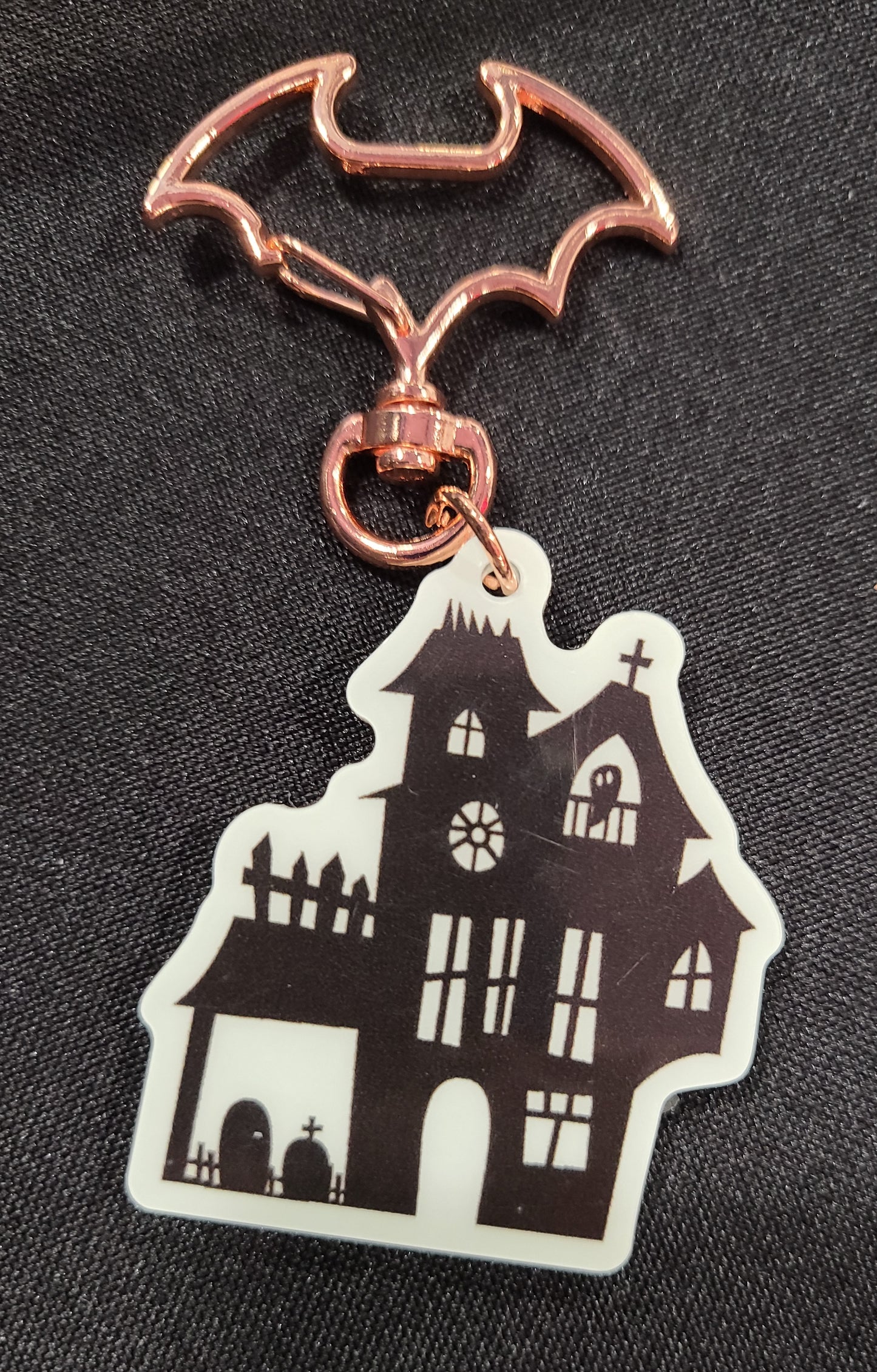 Glow in the Dark Keychain: Cemetary Mansion