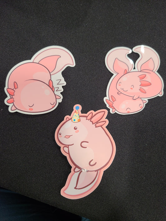 Axolotl Glossy Stickers