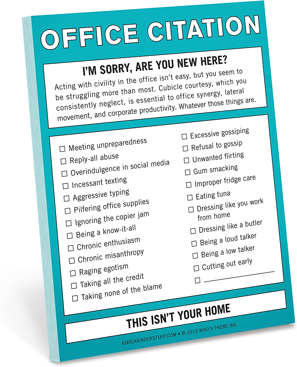 Knock Knock Office Citation Notepad