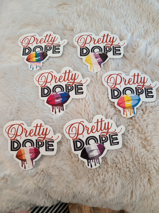 Pretty Dope Pride Flags Stickers