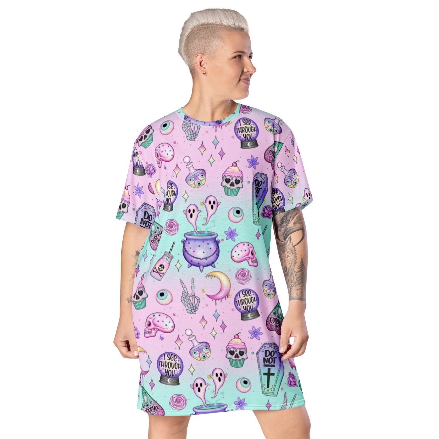 Pastel Goth T-shirt dress