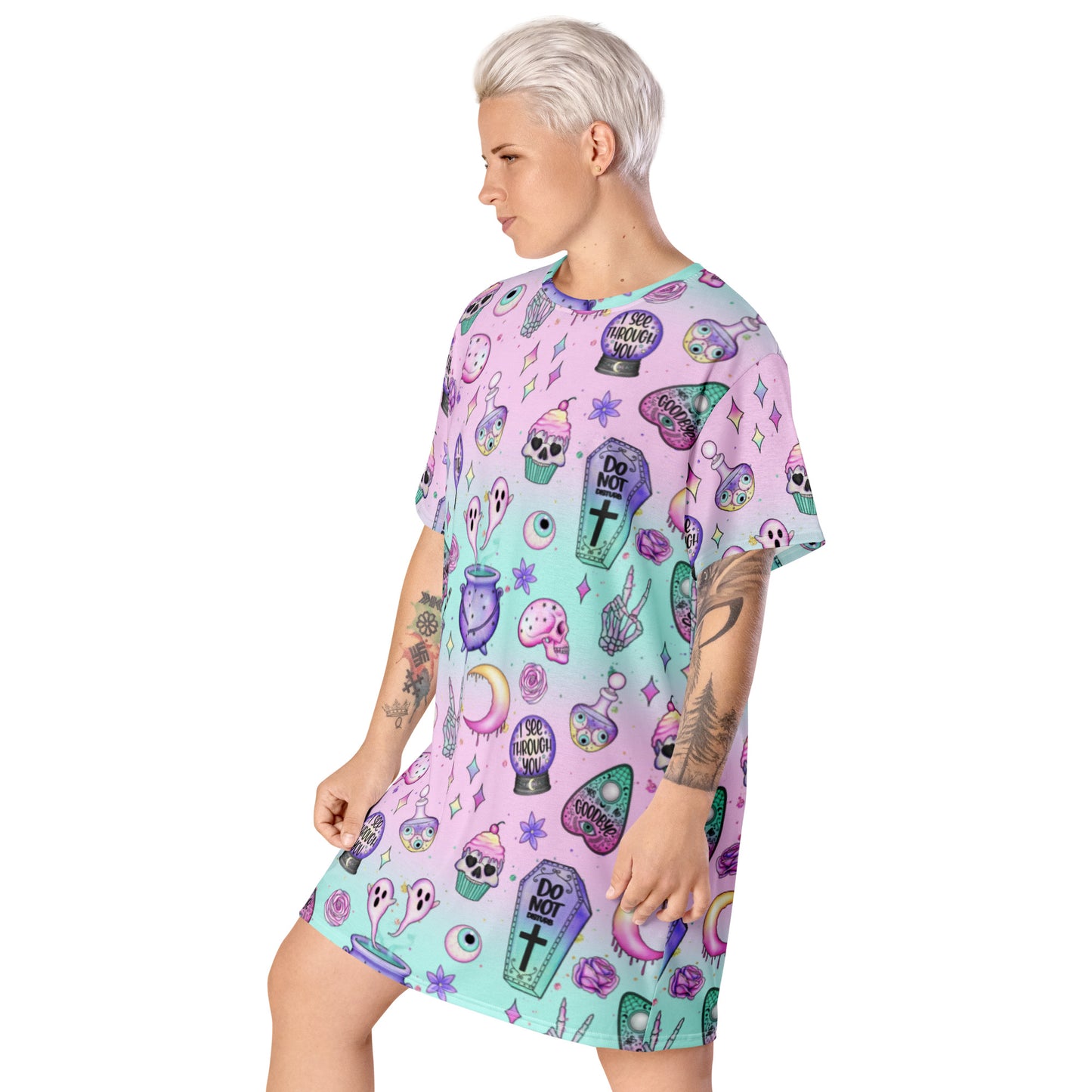 Pastel Goth T-shirt dress