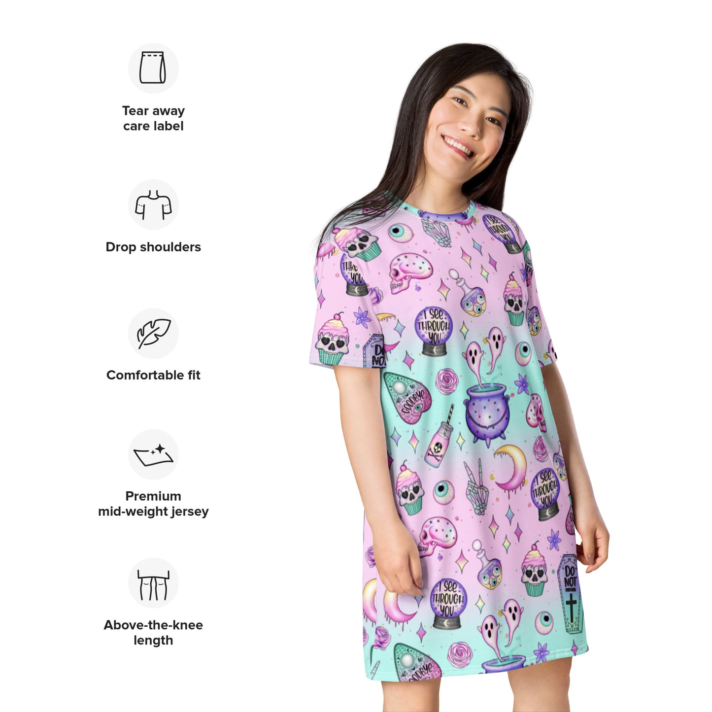 Pastel Goth T-shirt dress