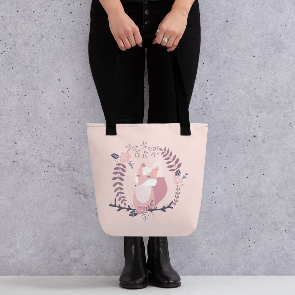 Pink Sweet Fox Tote bag