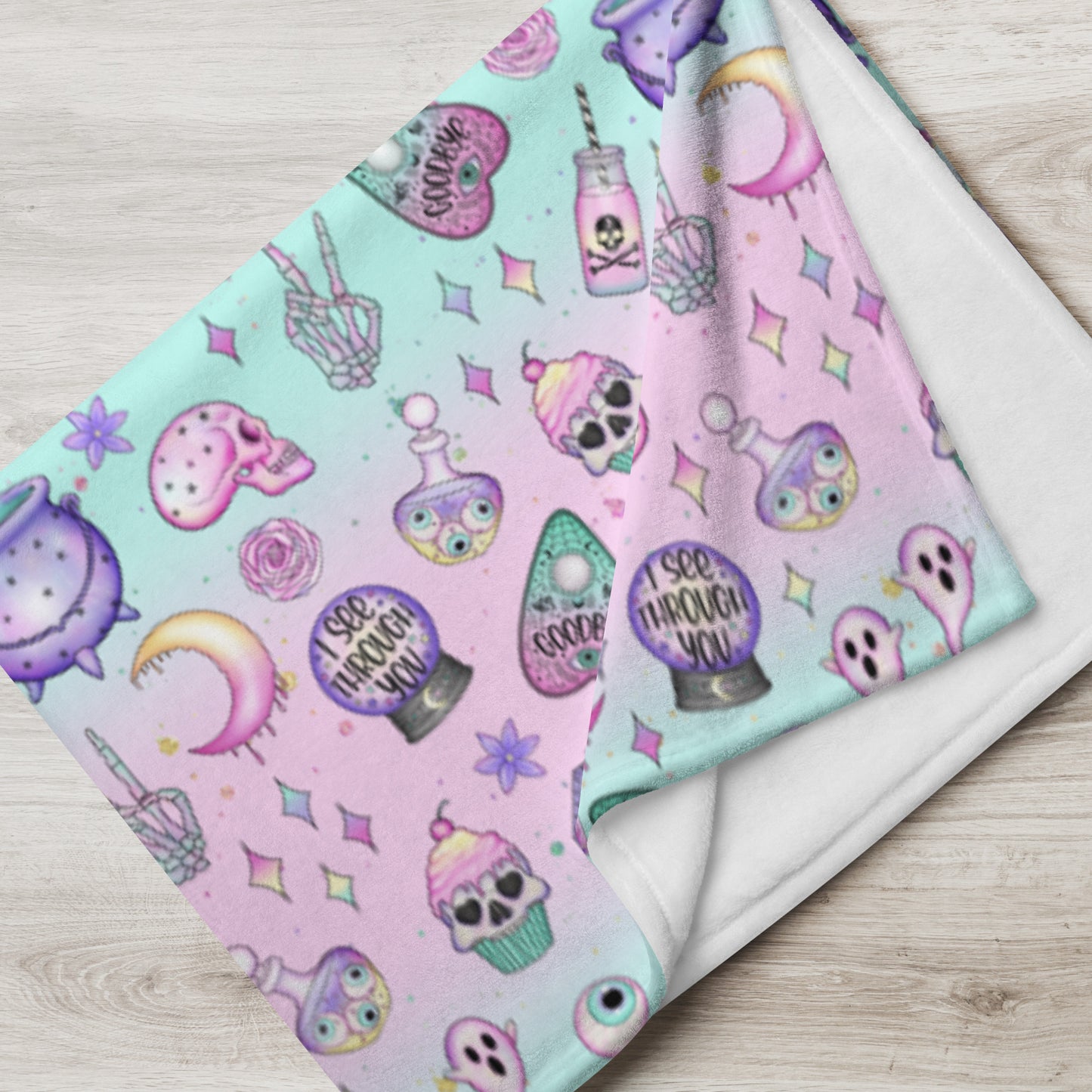 Pastel Goth Throw Blanket