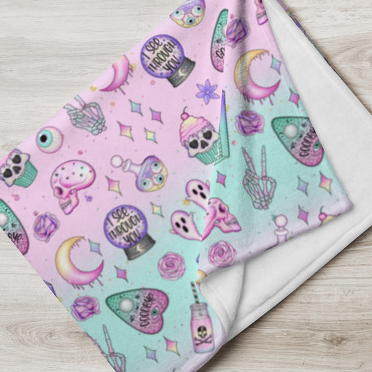 Pastel Goth Throw Blanket